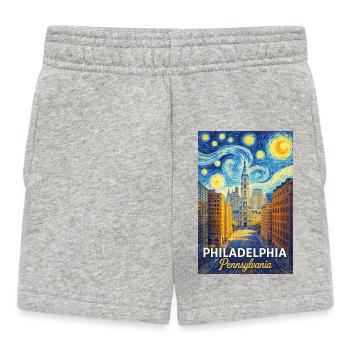 Philadelphia, Pennsylvania - Baby Shorts - heather grey - Front