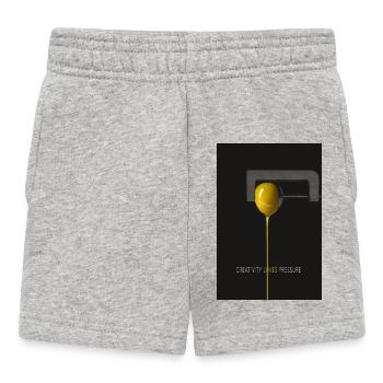 Creativity Loves Pressure Minimalist Poster - Baby Shorts - heather grey - Front