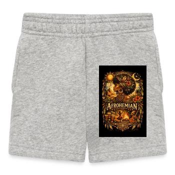 Afrohemisches Feuerritual - Baby Shorts - Grau meliert - Vorne
