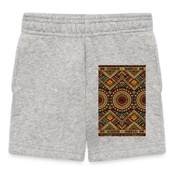 Geometrisches Muster der Stammesmandala - Baby Shorts - Grau meliert - Vorne