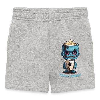 Kaffeemonster  - Koffein Zombie - Morgenmuffel - Baby Shorts - Grau meliert - Vorne
