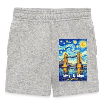 Tower Bridge London Sternenwirbel - Baby Shorts - Grau meliert - Vorne