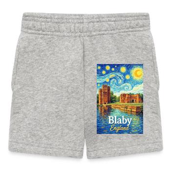 Blaby England Ruinen im Sternenwirbel - Baby Shorts - Grau meliert - Vorne