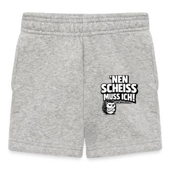 Nen Scheiss Muss Ich Igel - Baby Shorts - Grau meliert - Vorne
