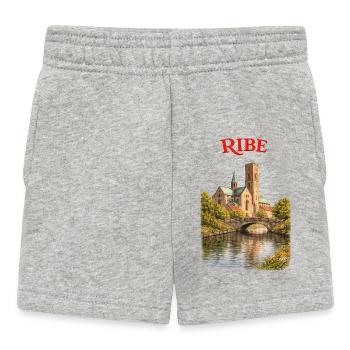Ribe älteste Stadt Dänemarks Souvenir Andenken - Baby Shorts - Grau meliert - Vorne