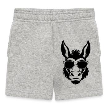 Eselgesicht-Sonnenbrille - Baby Shorts - Grau meliert - Vorne