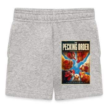 Pecking Order Council Meeting - Baby Shorts - heather grey - Front