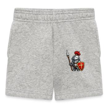 Little knight with lance . AI generated - Baby Shorts - heather grey - Front