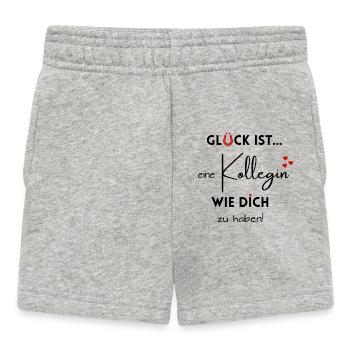 Glück ist eine Kollegin wie dich zu haben! - Baby Shorts - Grau meliert - Vorne