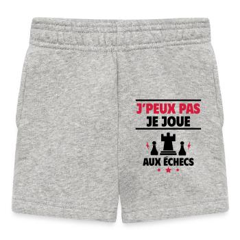 Je joue aux échecs - Short Bébé - gris chiné - Devant