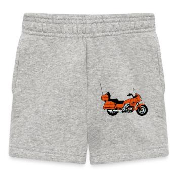 Motorrad , Goldwing , Chopper , Kult(25) - Baby Shorts - Grau meliert - Vorne