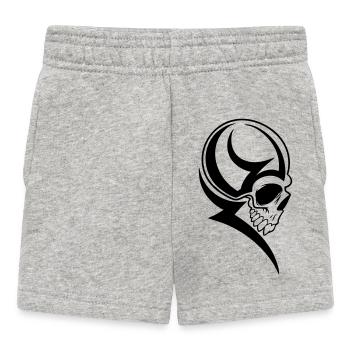 Skull Skin Tribal Tattoo Alien - Baby Shorts - heather grey - Front