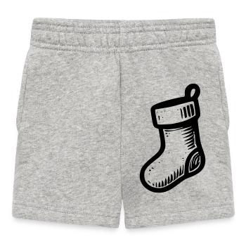Weihnachtspantoffel - Baby Shorts - Grau meliert - Vorne
