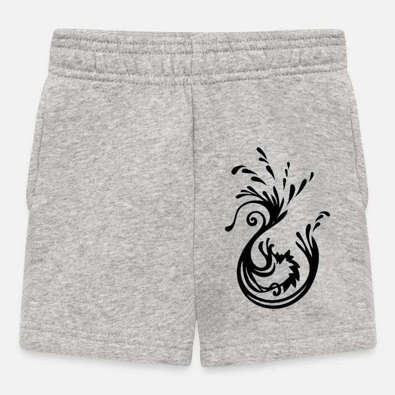 Cygne - Short Bébé - gris chiné