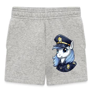 Police Pony - Baby Shorts - heather grey - Front