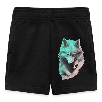 🐺 🦝 Gemeinsame Stille - Baby Shorts - Schwarz - Vorne