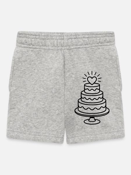 Hochzeit - Hochzeitstorte - Baby Shorts - Grau meliert