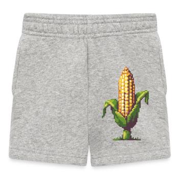 Pixelmais Pixelkunst - Baby Shorts - Grau meliert - Vorne