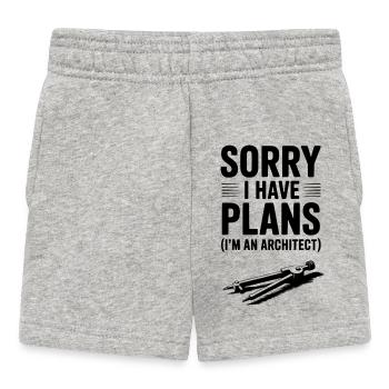 Sorry I Have Plans (I’m an Architect) - Baby Shorts - heather grey - Front
