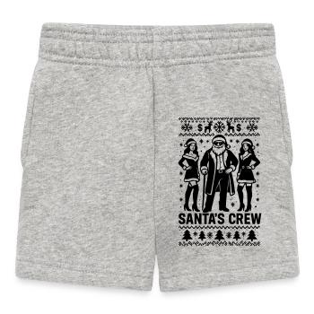 santas crew pimp nikolaus weihnachtsmann - Baby Shorts - Grau meliert - Vorne