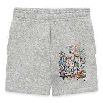 Fleur - Short Bébé - gris chiné - Devant