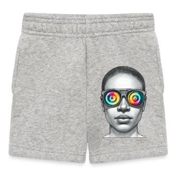 RAINBOW VISION – Geek & Science-Fiction - Baby Shorts - Grau meliert - Vorne
