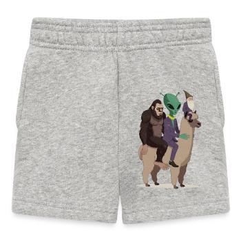 Alien Gentleman on Camel - Baby Shorts - heather grey - Front