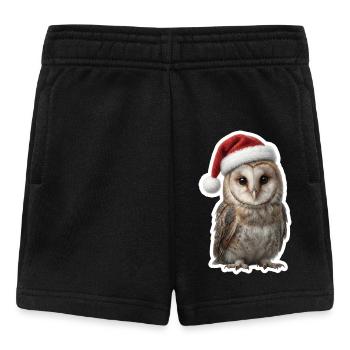 Mysterious owl in the magic of Christmas - Baby Shorts - black - Front