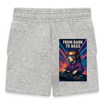 Jack Russell Terrier DJ Turntables Bass Techno - Baby Shorts - heather grey - Front