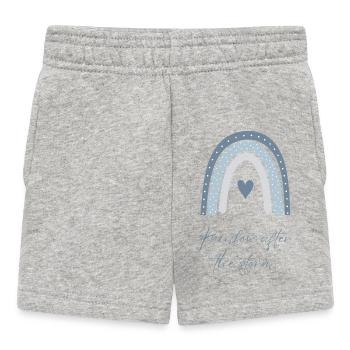 Rainbow after the Storm – Hoffnung & Liebe - Baby Shorts - Grau meliert - Vorne