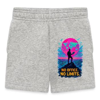 Homeoffice Kein Büro, keine Grenzen - Baby Shorts - Grau meliert - Vorne