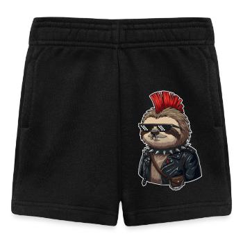 Punk-Sloth im Lederlook - Baby Shorts - Schwarz - Vorne
