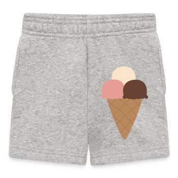 Cornet de crème Triple Scoop - Short Bébé - gris chiné - Devant
