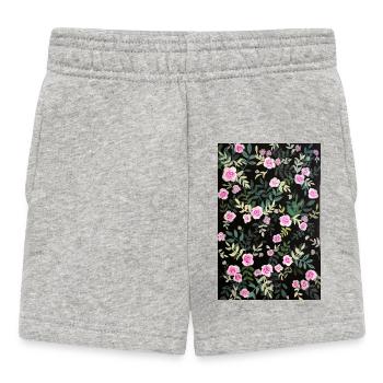 Motif de roses vintage - Short Bébé - gris chiné - Devant