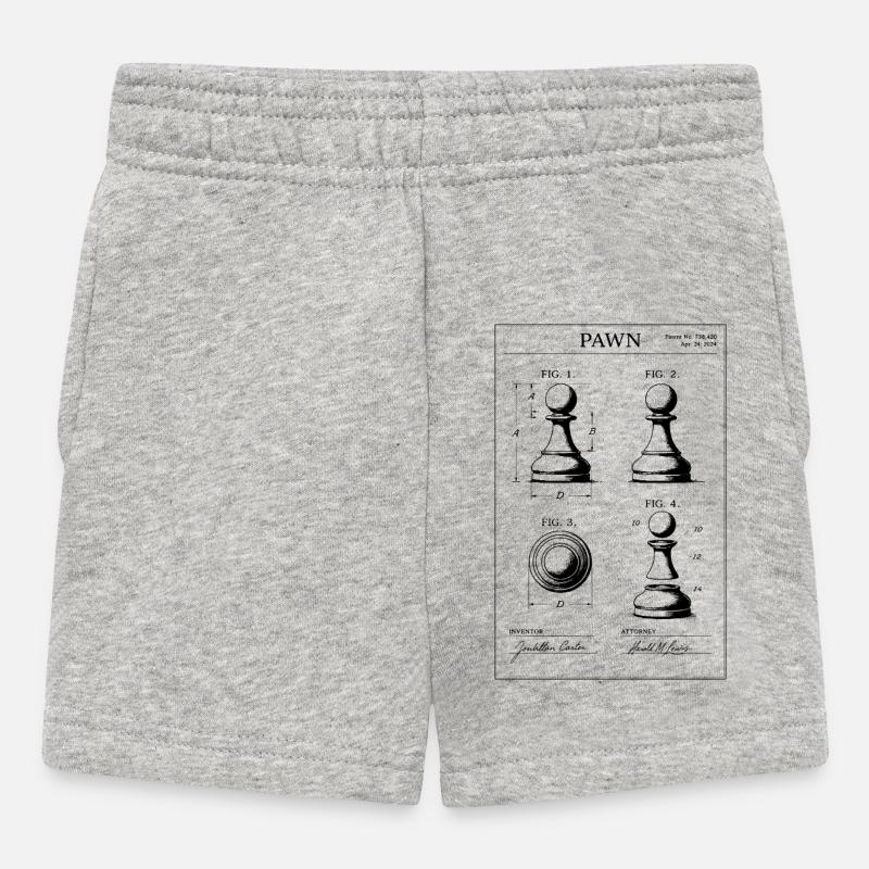 Pfandpatent-Bauplan - Baby Shorts - Grau meliert