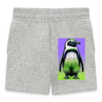 Pinguin - Baby Shorts - Grau meliert - Vorne