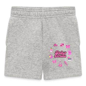 Baby Genius Design for Girls - Baby Shorts - heather grey - Front
