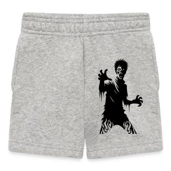 Creepy Kids Zombie Halloween - Baby Shorts - heather grey - Front