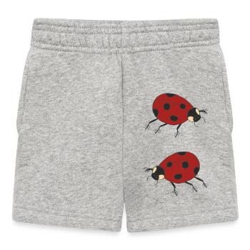 ladybug duo - Baby Shorts - heather grey - Front