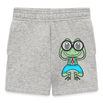 Telescope Astronomy Astronomer Frog - Baby Shorts - heather grey - Front