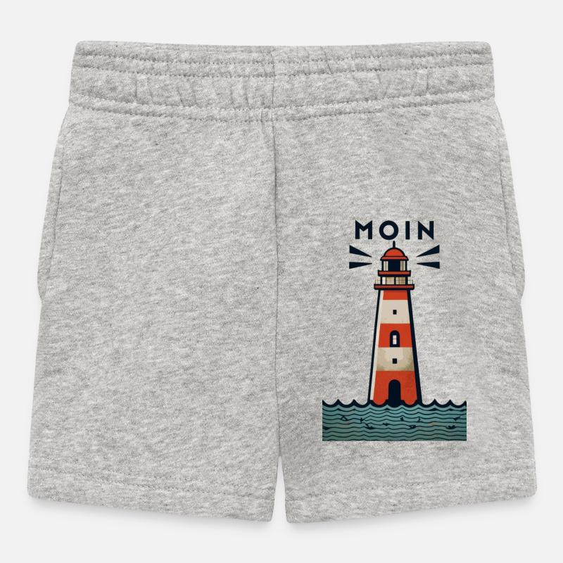 Leuchtturm - Baby Shorts - Grau meliert