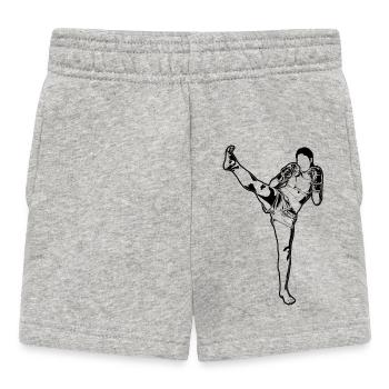 Female kickboxer - Baby Shorts - heather grey - Front