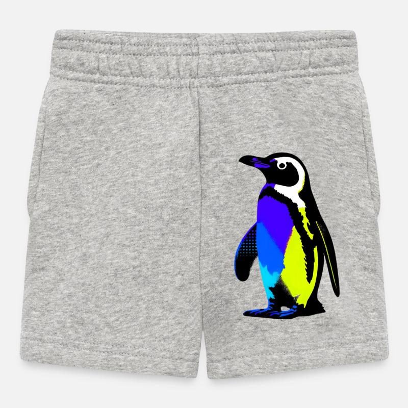 Pinguin - Baby Shorts - Grau meliert