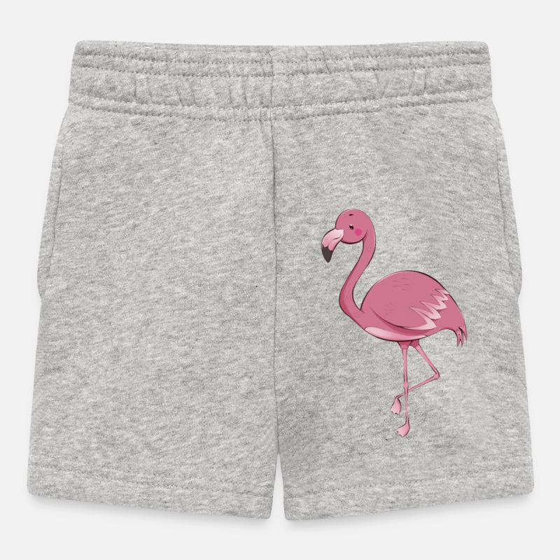 Flamant - Short Bébé - gris chiné