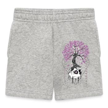 Après la vie - Short Bébé - gris chiné - Devant