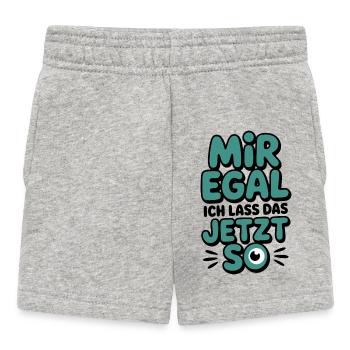 Je m’en fiche maintenant alors œil - Short Bébé - gris chiné - Devant
