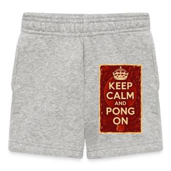 Keep Calm and Pong On / Ping - Baby Shorts - Grau meliert - Vorne