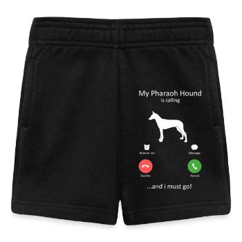 Pharaoh Hound Is Calling Funny Dog Phone Alert - Baby Shorts - black - Front