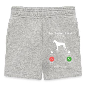 Le Chien du Pharaon appelle une alerte téléphonique du chien drôle - Short Bébé - gris chiné - Devant