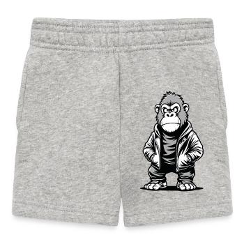 Gorilla Hoodie Rebel - Baby Shorts - heather grey - Front
